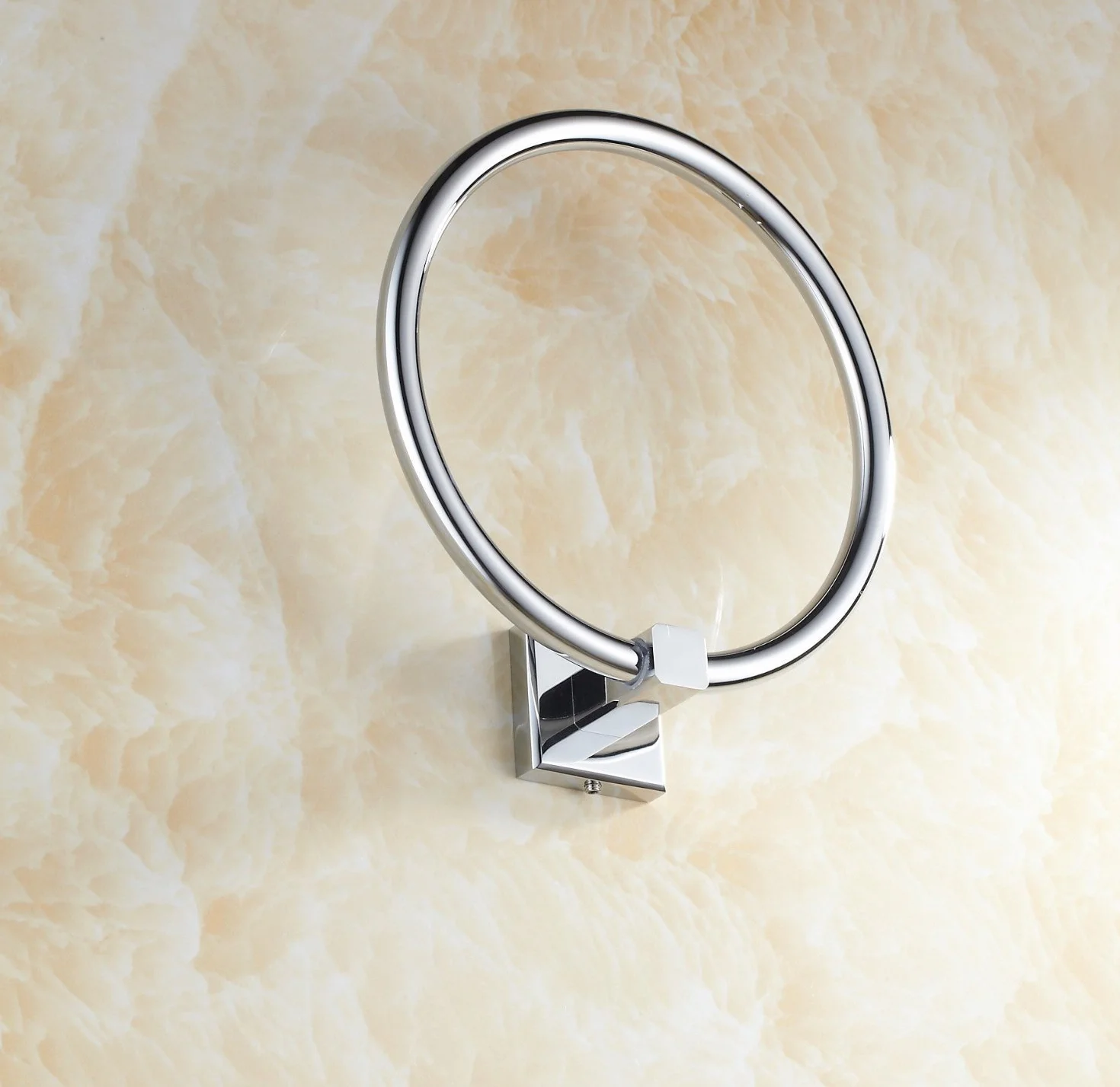 Aothpher Montaggio a Parete lucidato Finitura cromata Anelli portasciugamani ，Mensole portasciugamani