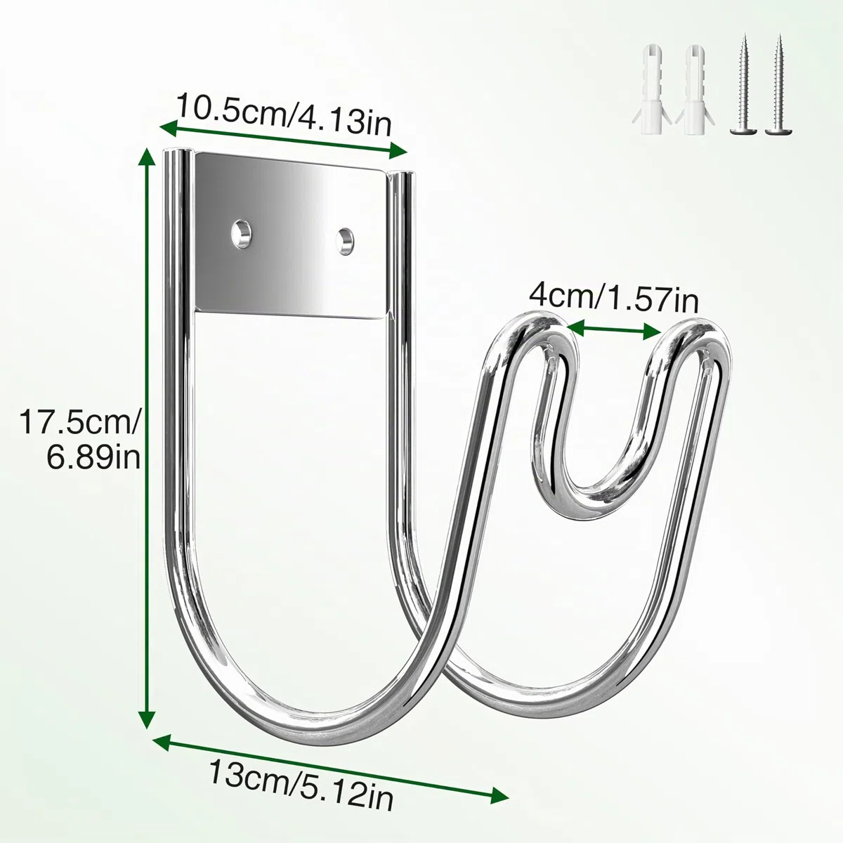 Josmimic Supporto per Tubo in Acciaio Inox 304 – Porta Tubo da Parete per Giardino, Cavo di Prolunga o Aspirapolvere | 1 Pezzo