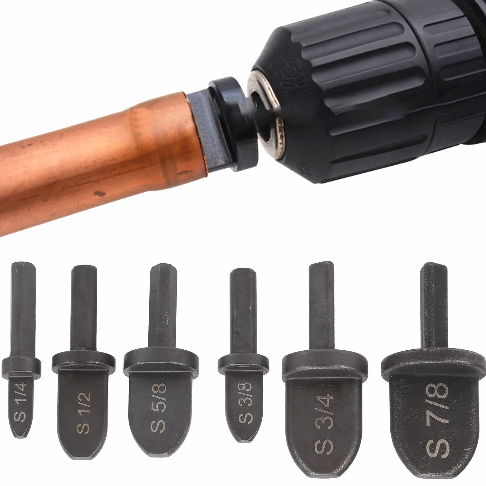 CHICIRIS Ipe Expander Set, espansore tubo di rame per condizionatore d'aria, 6 pezzi, nero