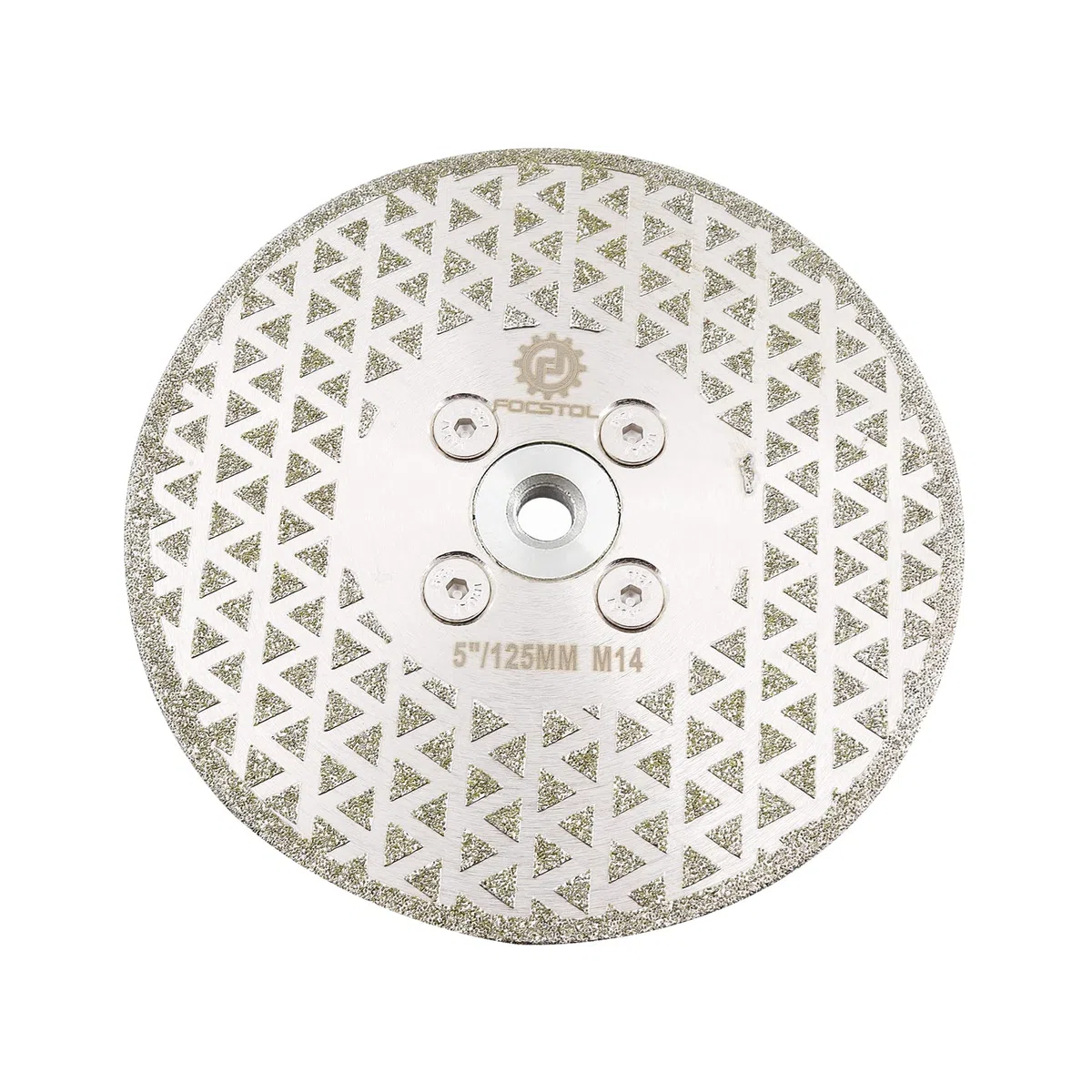 FOCSTOL Disco Diamantato 125mm - Elettrolitico Doppio lato Taglio Macinazione Lama Diamantata per Granito Marmo Porcellana Piastrelle Ceramica Quarzo M14 Filettatura