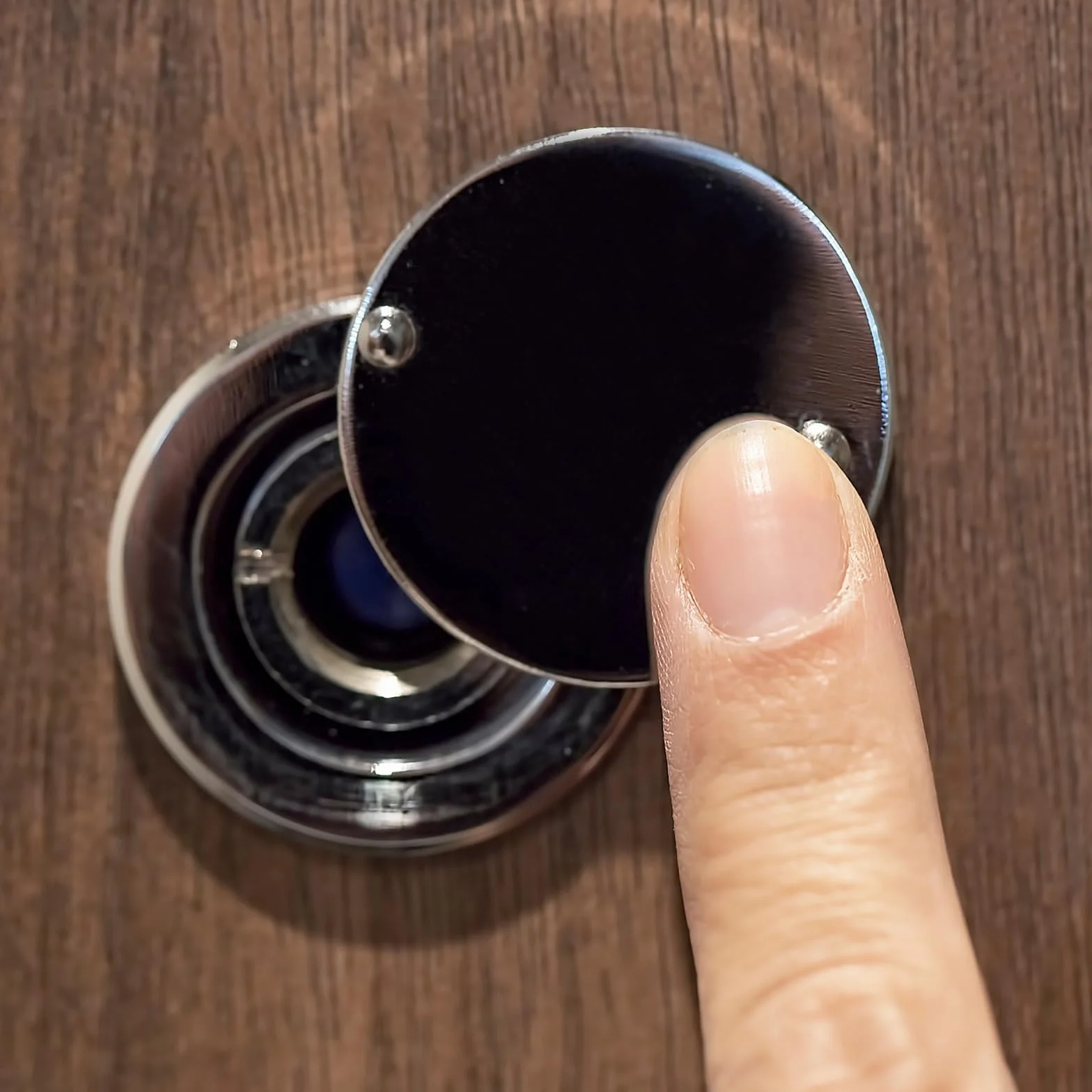 PATIKIL Spioncino da 5/8", in lega di zinco, con copertura per la privacy, 180 gradi, adatto per porte da 1-3/4" a 2-15/16" con punta da trapano da 16 mm per sicurezza, bianco