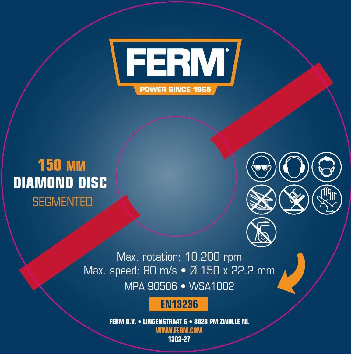 FERM Lama diamantata 150mm (2 pezzi) - per scanalatore da muro