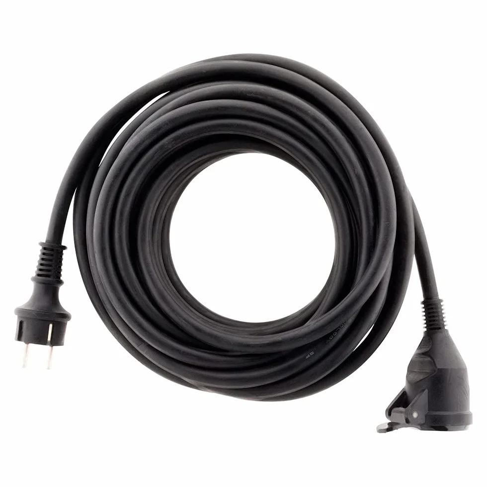 Zenitech - Prolunga per cantiere HO7RN-F 16A, 3G2,5 mm², 10 m, colore: Nero