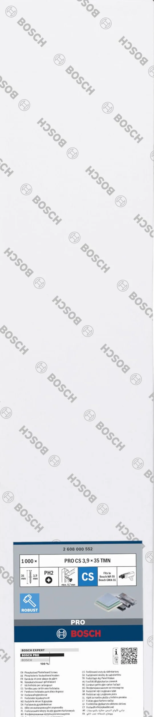 Bosch Professional 2608000552 - Vite a filettatura fine, nero, 3.9 x 35 mm: 1000 uds