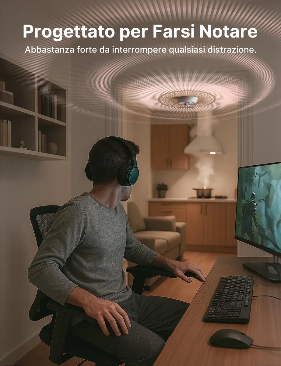 X-Sense Rilevatore di calore autonomo con batteria sigillata da 10 anni e facile installazione, rilevatore di calore, non compatibile con stazione base, XH02, confezione da 1