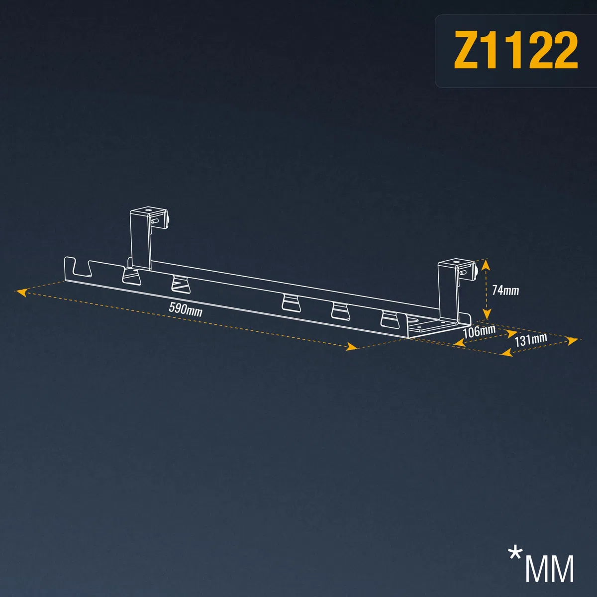 RICOO Portacavi sotto scrivania Z1122 59 x 10,6 cm Raccogli cavo Nascondi cavi Organizer salvaspazio Canalina passacavi Tavolo computer ufficio Nero