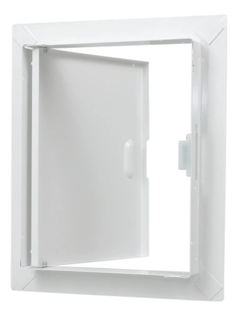SYSTERM - Sportello di ispezione in acciaio per ispezione e copertura, chiusura magnetica, bianco, dimensioni a scelta (1, bianco, 15 x 15 cm)
