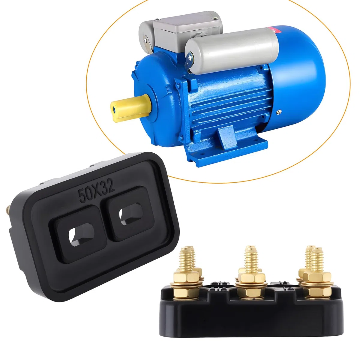 Morsettiera Per Motore Elettrico M4 Da 2 Pezzi 50x32 Mm Adatta Alla Maggior Parte Dei Motori E Generatori Elettrici.