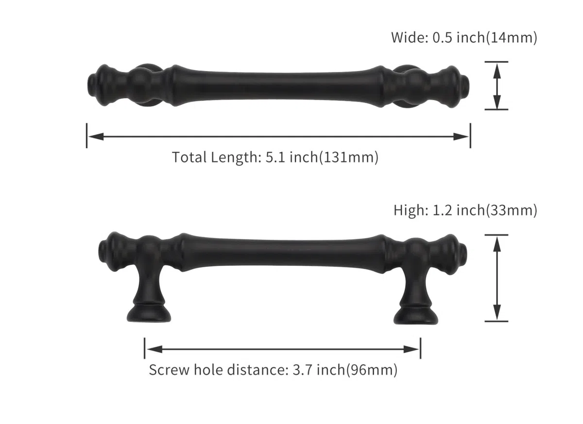 9BUILD 6 Pezzi Nero Distanza fori 96mm Maniglie per mobili da cucina maniglie per mobili maniglie cucina Maniglie per Armadio Maniglie per Mobili Moderni Maniglie Armadio EU0040