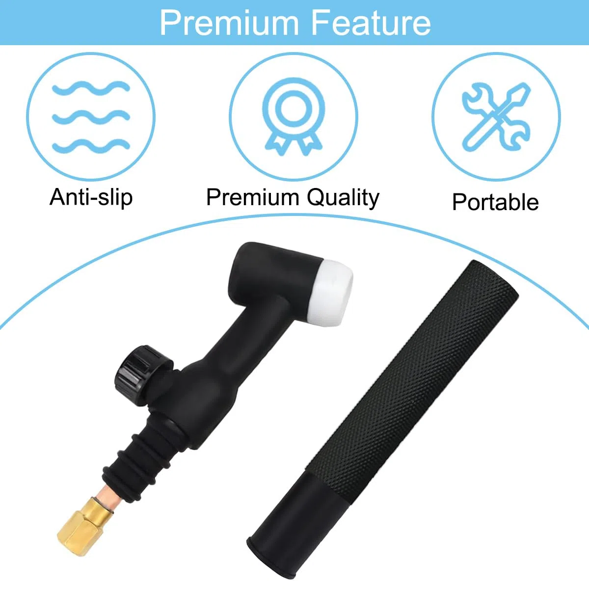 WP-17FV la Torcia per TIG Saldatura Testa Torcia Corpo Tubo/Valvola Raffreddamento ad Aria 150 Ampere Testa Flessibile con valvola del Gas WP-17FV con Maniglia Collo Torcia Corpo Torcia