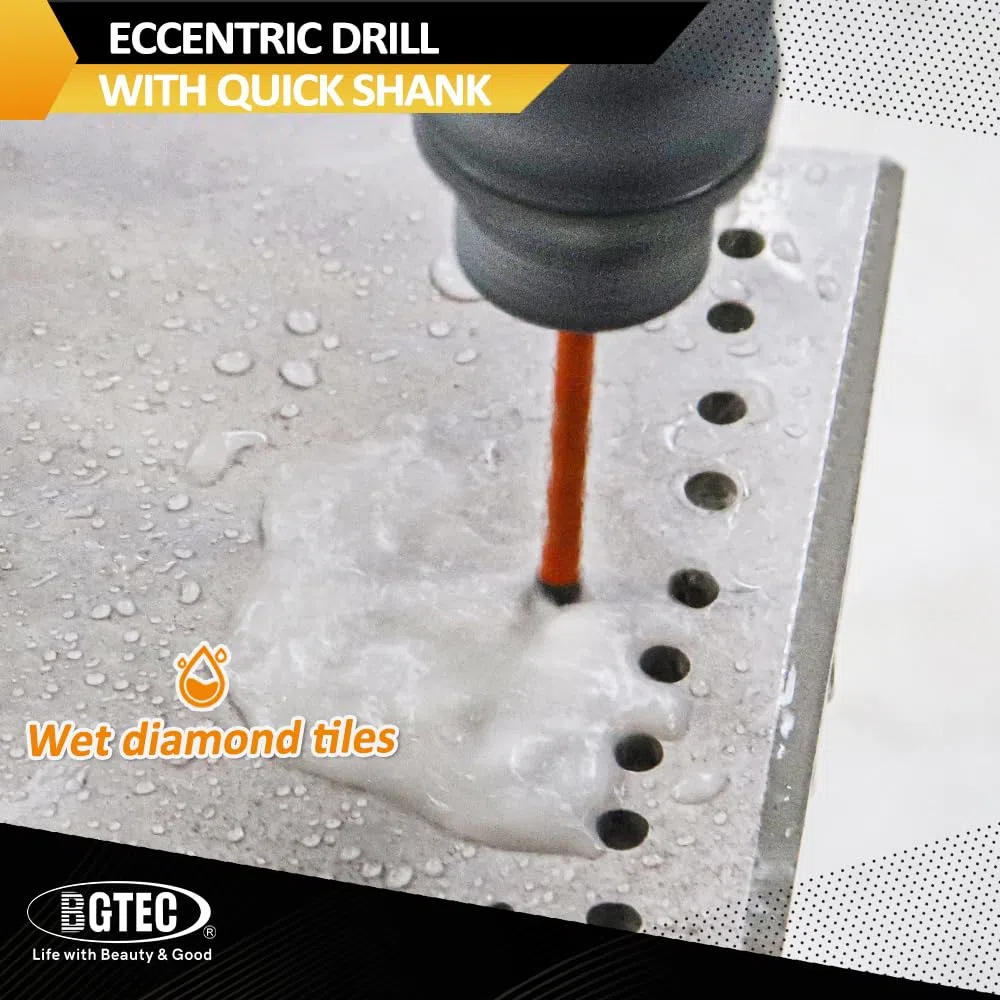 BGTEC Punte Trapano Diamantate 10 pezzi- 5/6/8/10MM + Trapano in Carburo 5/6/8/10MM per Piastrelle, Ceramica, Marmo, Granito, Cemento, Legno, Plastica, Muratura - con punta a cacciavite PH2