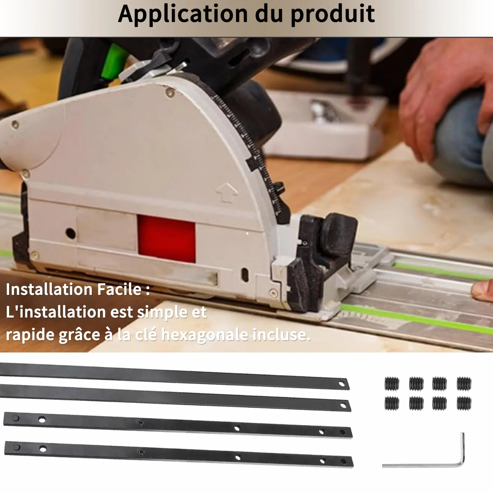 Kit di 4 pezzi per Makita e Festool, compatibile con binario dritto, angolato e quadrato con tende, accessori universali per aste per tende