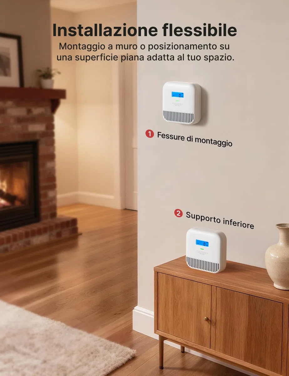 X-Sense Rilevatore di Monossido di Carbonio portatile, 10 anni di durata con batteria integrata, allarme con indicatori LED e display LCD, sensore indipendente, XC0K-SN