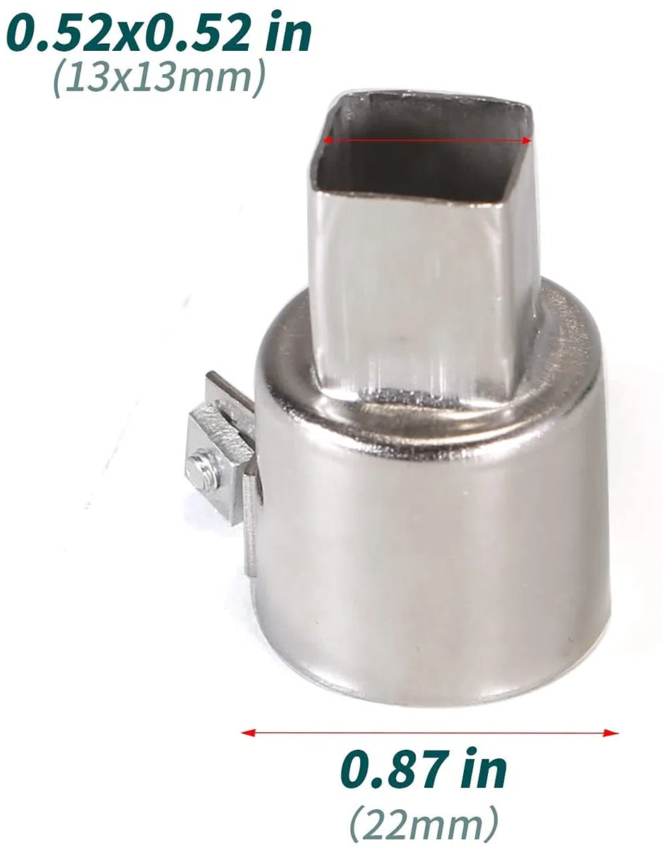 YIHUA # 2300 Ugelli di rilavorazione per pistola termica, confezione da 4 (5 mm, 8 mm, 10 mm, 13 mm* 10 mm) Per tutte le stazioni di rilavorazione TRANNE la serie Yihua 993DM 959D-II