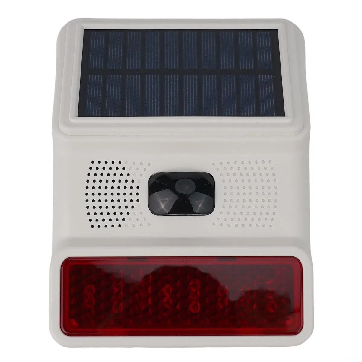 Sirena da esterno wireless a energia solare da 433 MHz, con luce stroboscopica lampeggiante per una maggiore sicurezza domestica, protezione impermeabile e resistente alle intemperie (wireless)