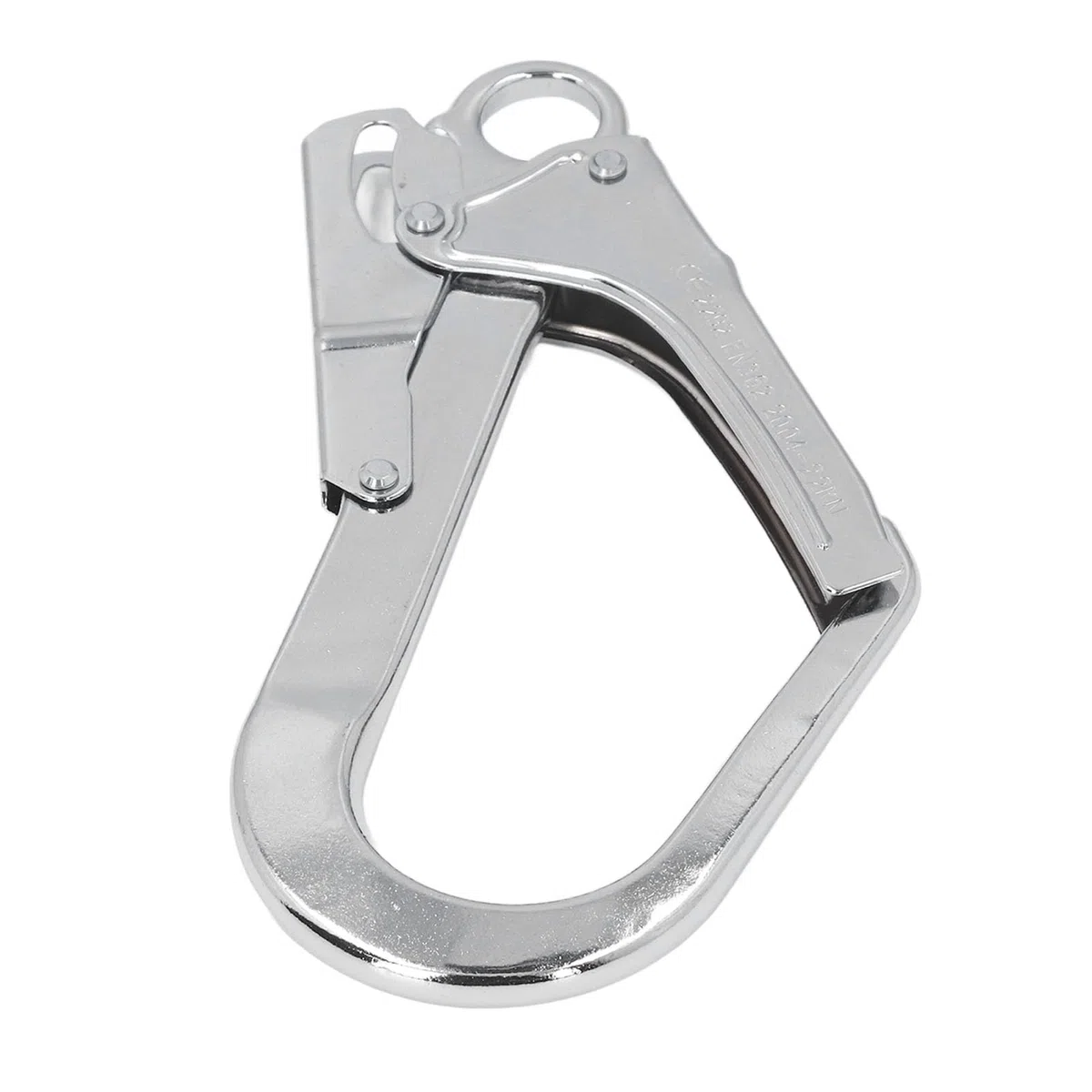 Gancio a Moschettone di Sicurezza per Impalcatura da Arrampicata 25KN, Argento, Acciaio Legato, CARABINER, Attrezzature per Animali di Allevamento, Rettangolare, Chiusura Automatica