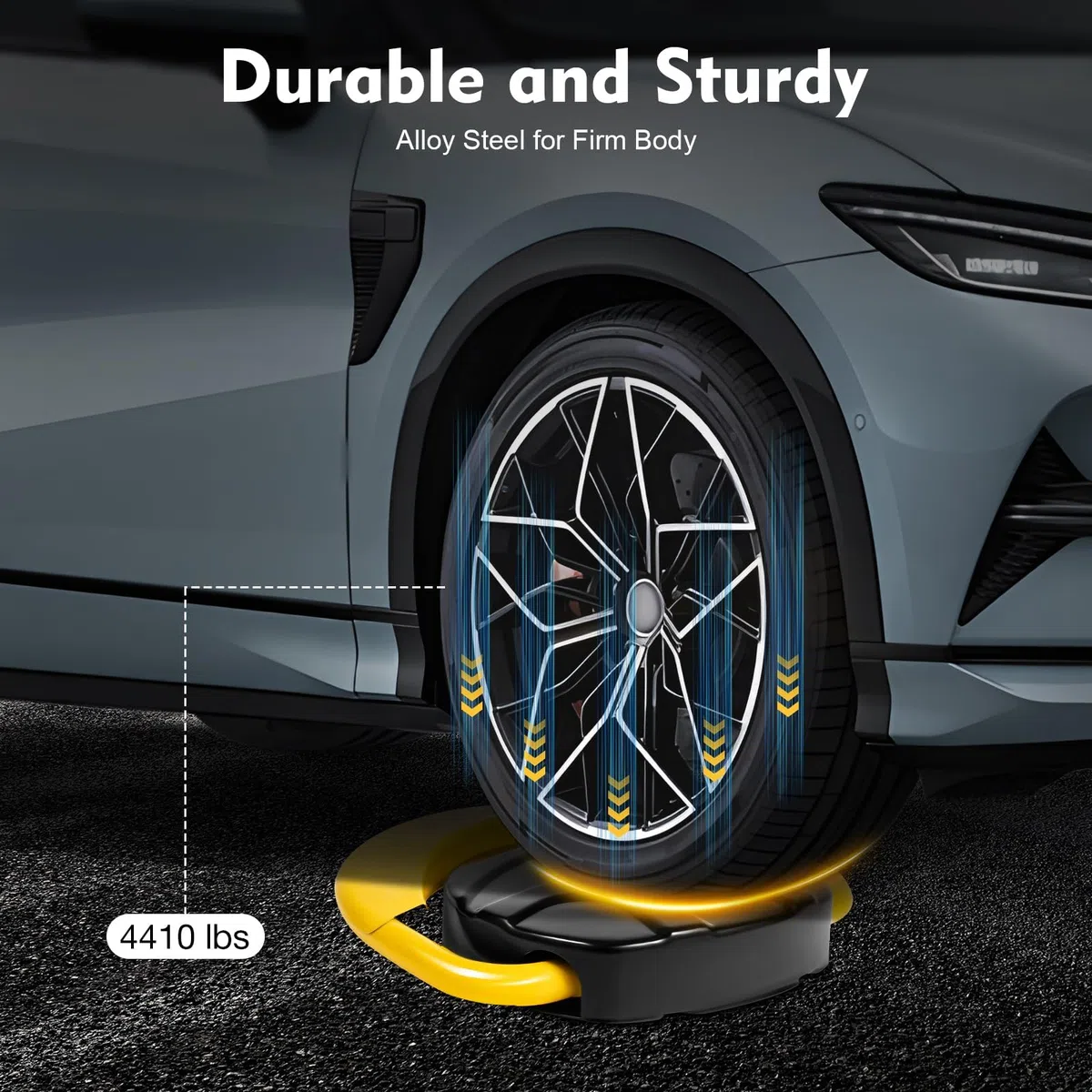 Dissuasore Parcheggio Elettrico a Telecomando, Barriera Automatica per Parcheggio Privato con Allarme e Sensori Parcheggio Auto Wireless, Anticollisione e Resistente agli Urti, IP67