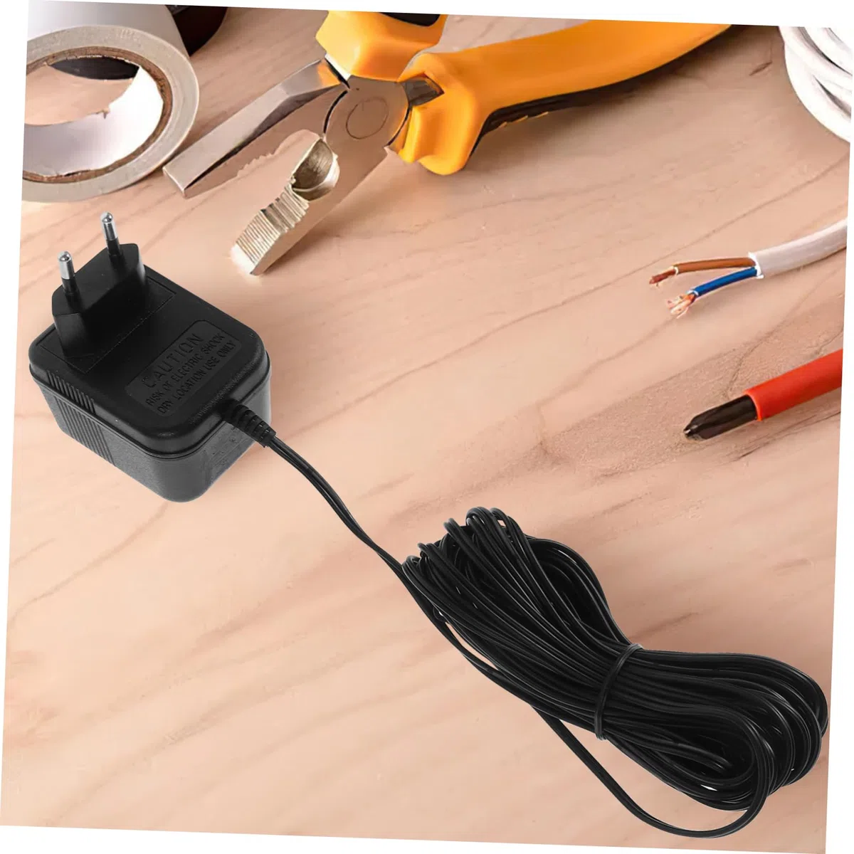 NUOBESTY Trasformatore Certificazione Europea 24v500mah per e Cavo Blink Campanello Design Elegante 5/8 Metri in Plastico Nero, Compatibile Uso Domestico