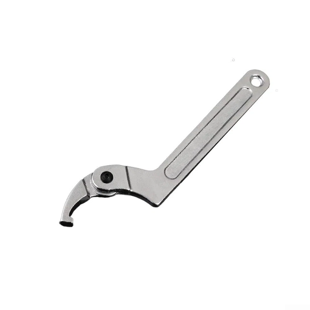 Chiave a gancio, 1 chiave regolabile a gancio a testa quadrata, per chiave a mezzaluna con estremità a gancio, per contatore dell'acqua (51-121 mm)
