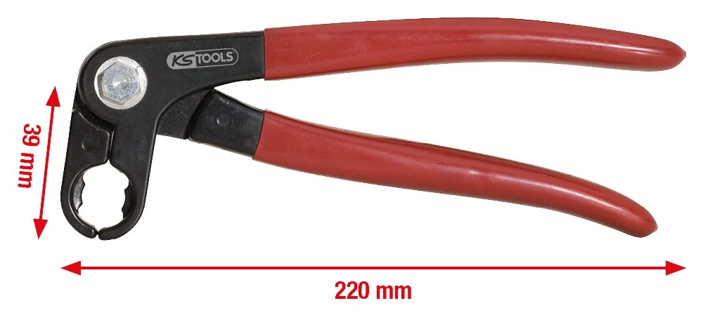KS Tools 115.1099 Pinza p.tubo carburante,inclinata,0-24mm