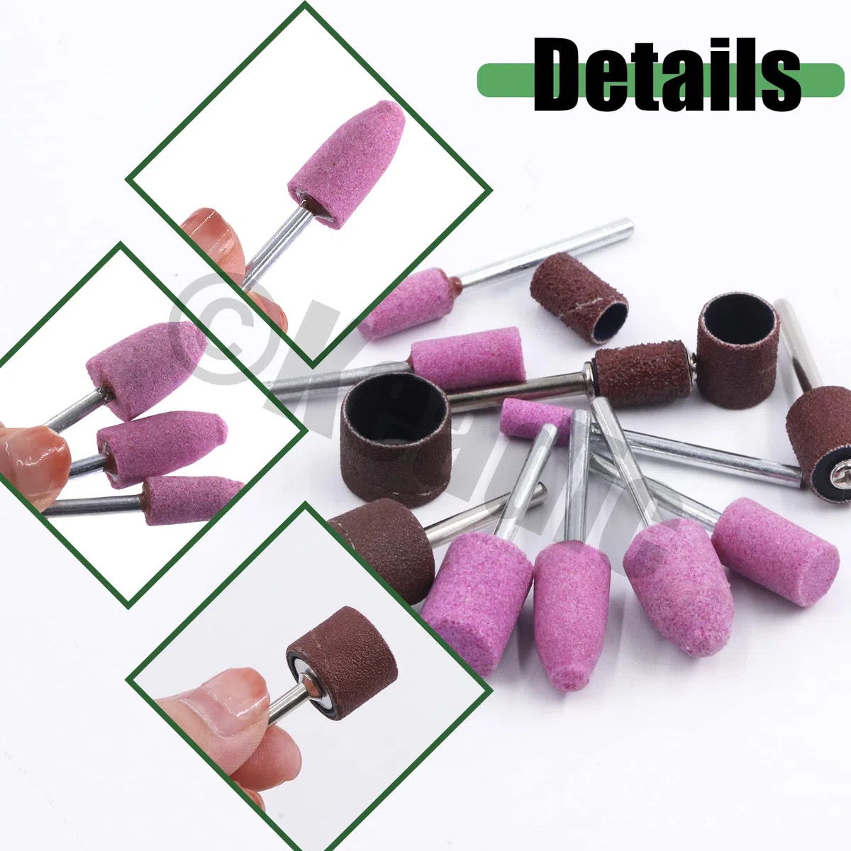 Keadic Il set di 136 ruote per lucidatura contiene manicotti abrasivi in ossido di alluminio e punta da trapano abrasiva con gambo da 1/8", accessori per utensili rotanti per metallo, plastica, legno