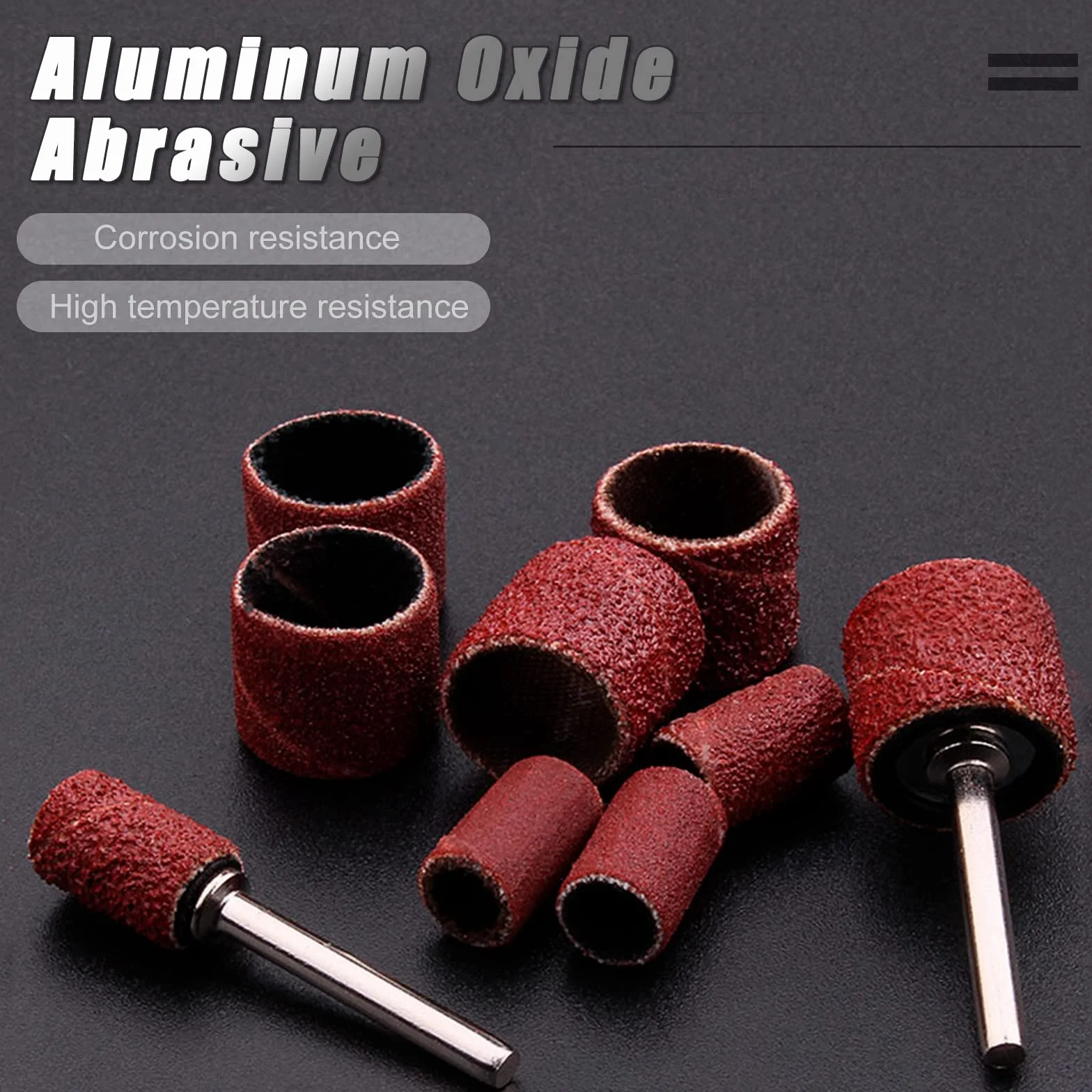 239 tamburi abrasivi per utensili rotanti, punte per levigatrice carta vetrata per trapano accessori per la lavorazione del legno grana 80, grana 240, grana 600