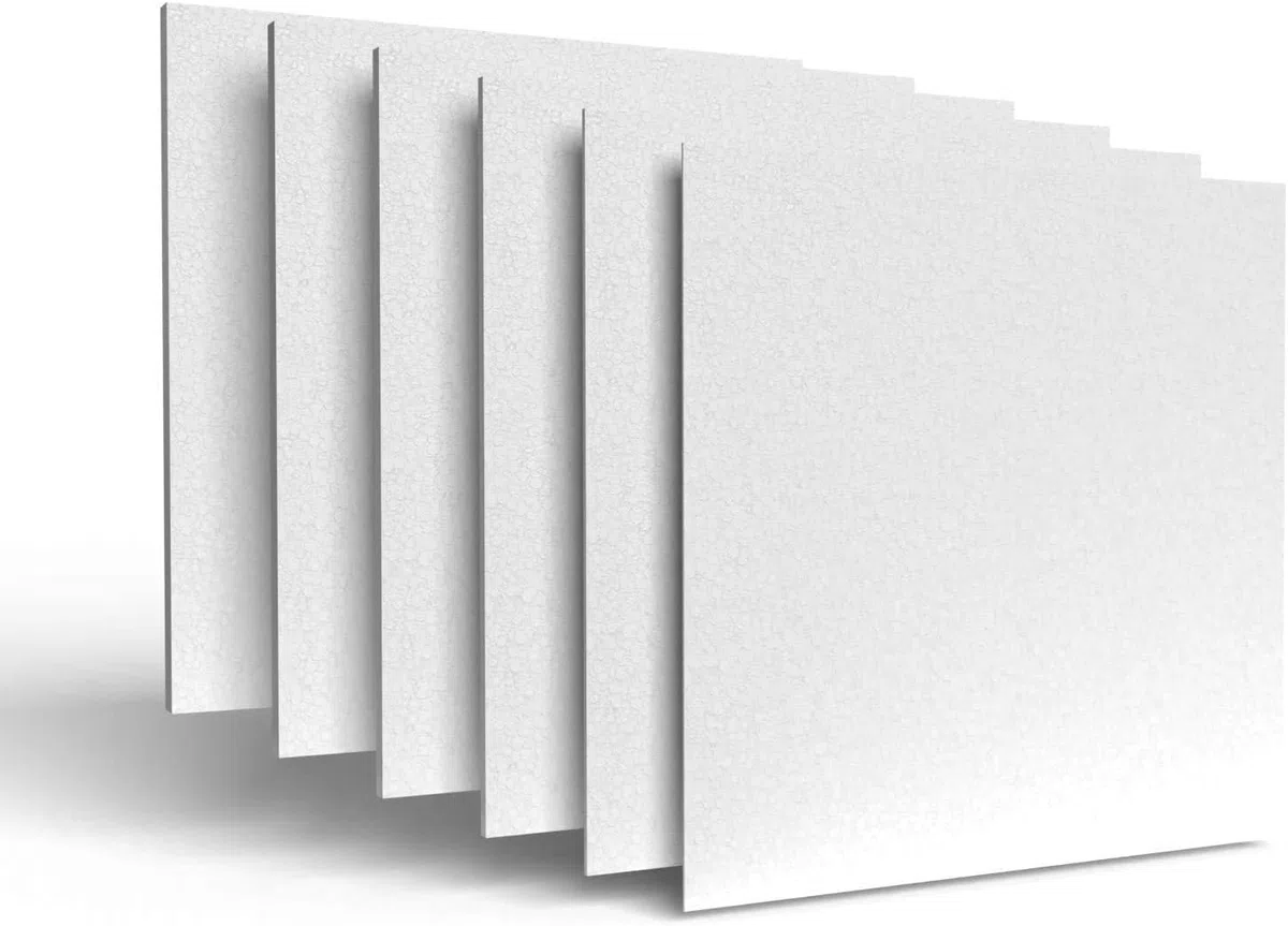 D. & D. Polistirolo (10 lastre H 1 cm) 100 cm x 100 cm, LASTRE POLISTIROLO MULTIUSO, EPS 80, DENSITA' 15 Kg/m³