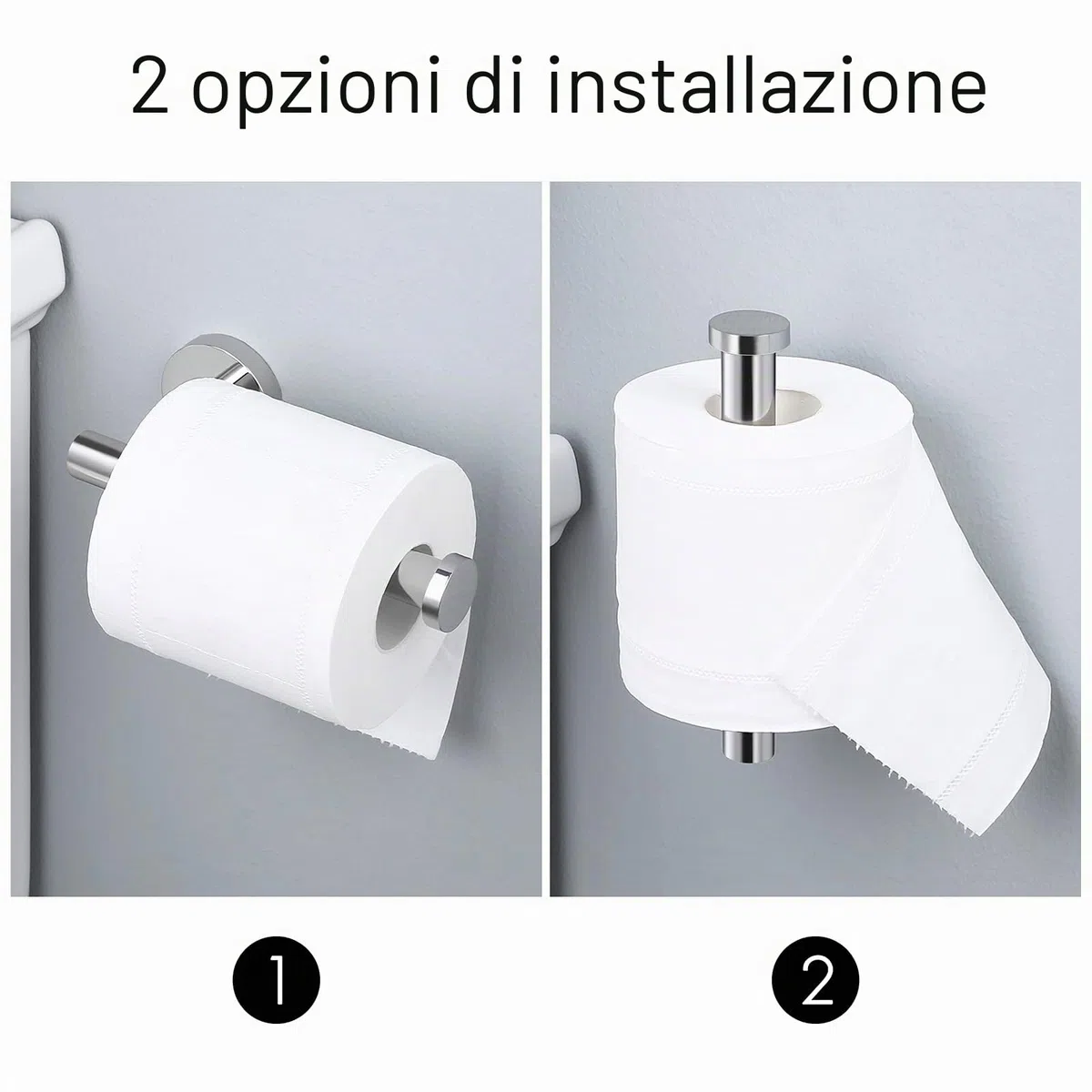 KES Porta Carta Igienica Bagno Portarotolo Acciaio Inox SUS304 Porta Rotolo Carta Igienica da Muro Parete Lucida, A2175S12