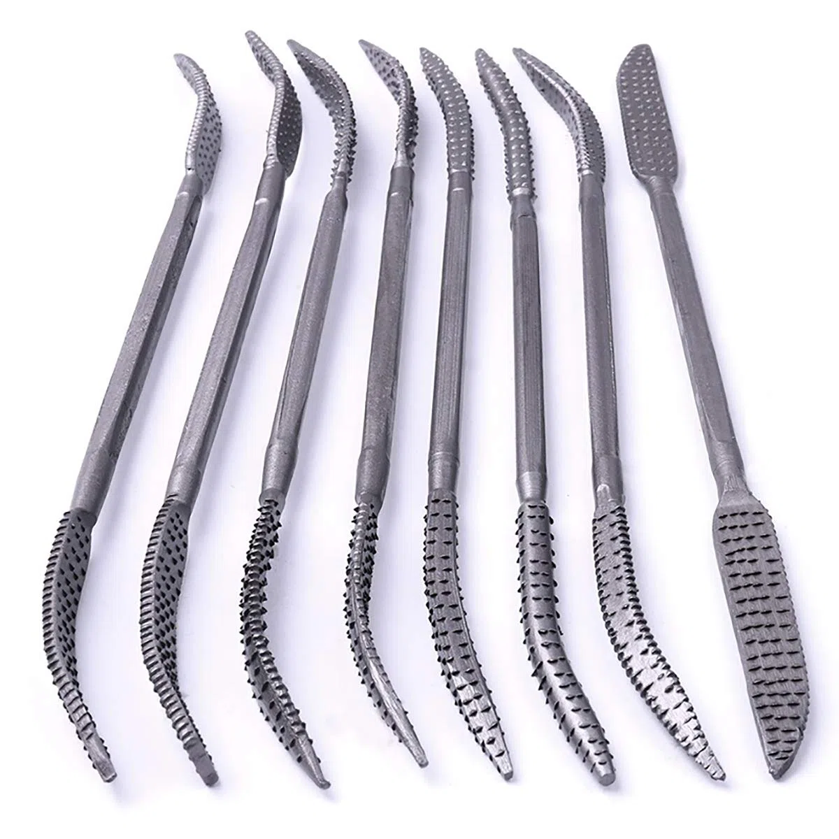 8 PZ Doppia Estremità Legno Rasp File Set 5.5 X 200mm Lavorazione Del Legno Intaglio Rasping Grosso Handware Strumenti