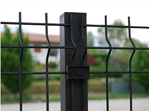 ITALFROM PALO Tubolare Quadro Antracite 50X50 mm - Altezza PALO 130 cm - Completo di 3 PIASTRINE per Fissaggio (2292)