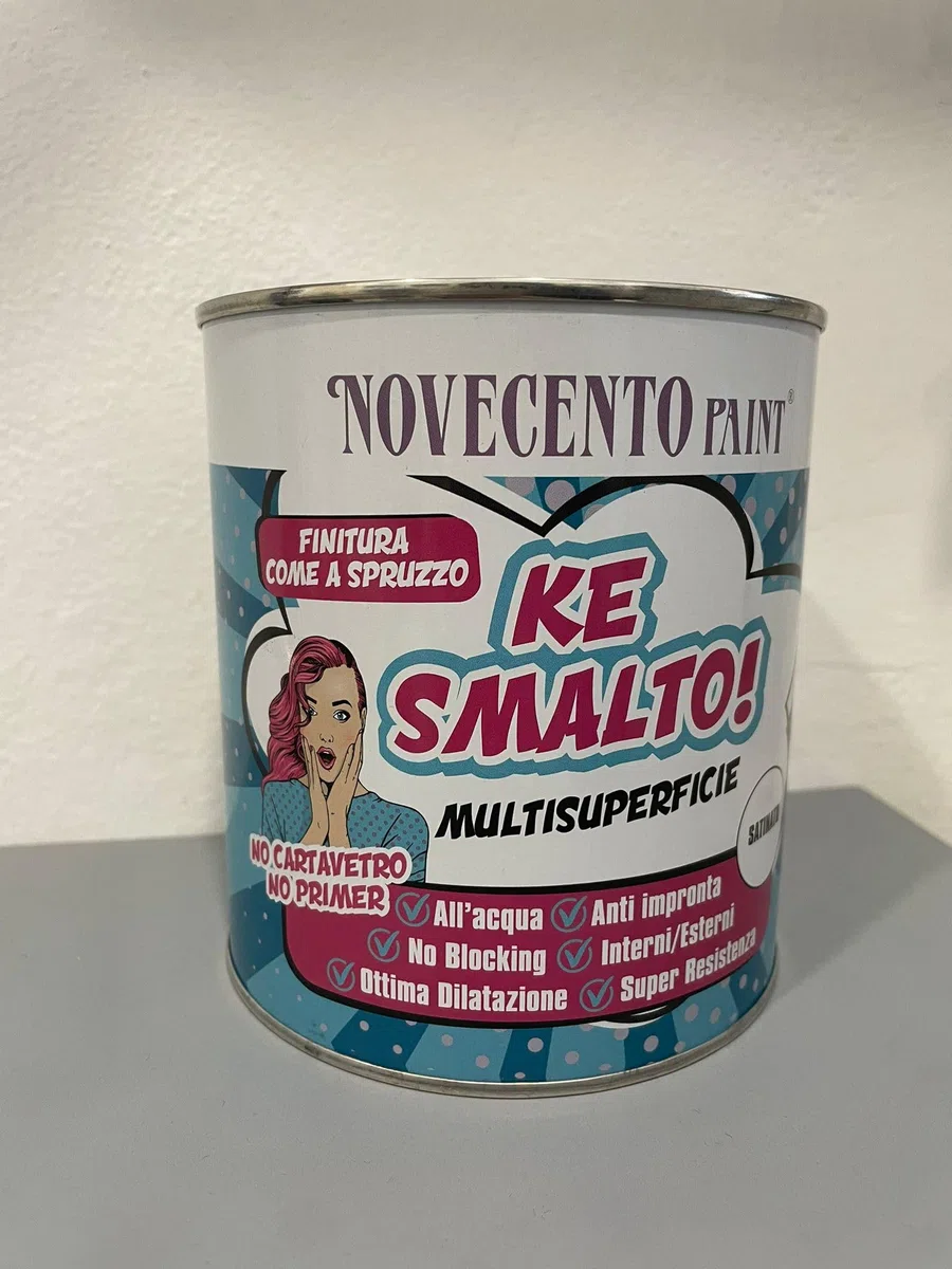 Ke Smalto! Smalto Multisuperficie, Bianco Satinato, All'Acqua, No Primer, Finitura a Spruzzo
