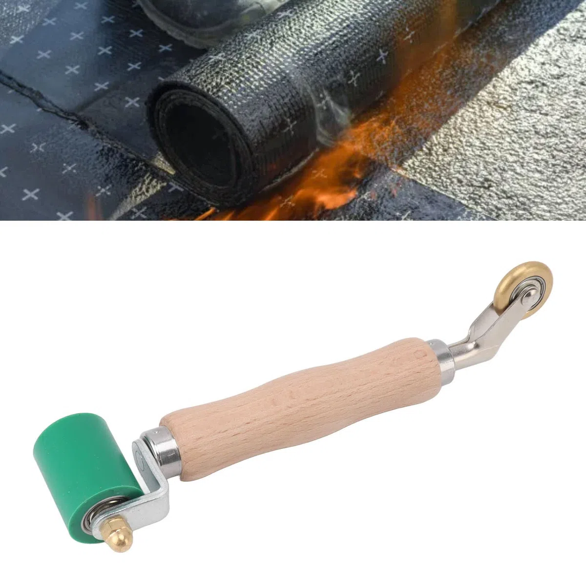 Rullo di Saldatura, 40mm Rullo Pressore Silicone 2 in 1 Rullo di Pressione Mano Resistente Alle Alte Temperature per la Saldatura di Materiali Sintetici, Teloni in PVC e Pellicole (Verde)