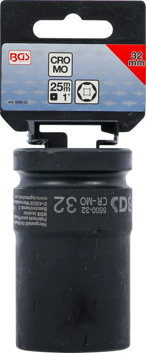 BGS 5500-32 | Bussola esagonale, profonda | 25 mm (1") | 32 mm