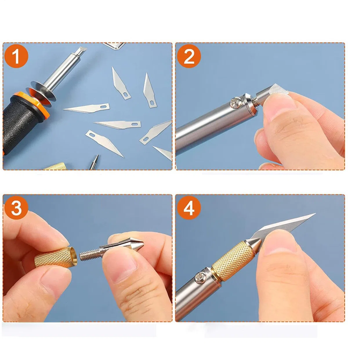 Set per legna in pelle, set di punte per legna, Set unico per legna da 65 pezzi, Strumenti per la testa da intaglio Kit di lavorazione sicuro e stabile per artisti e hobbisti