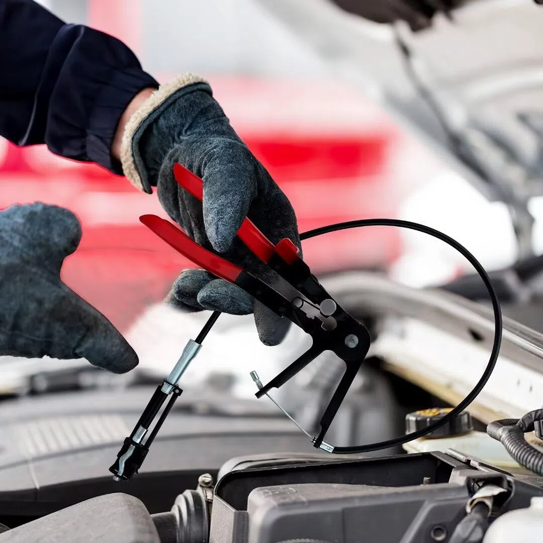 VFANDV Pinza per Fascette Auto con Collo Dritto - Metalliche Stringitubo per Installazione e Rimozione (Stile 2)