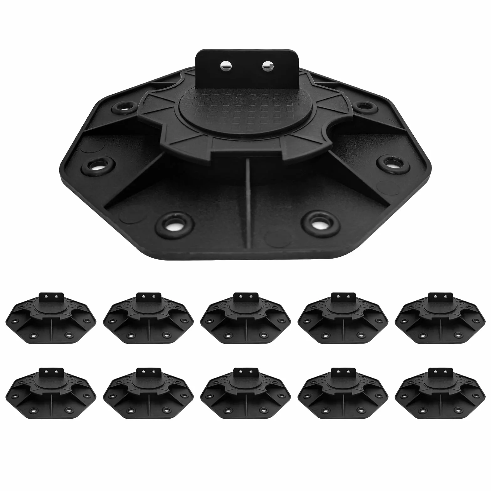 10 pezzi Cuscinetti per piedistalli da terrazza, altezza regolabile 18-30 mm, materiale PP, per fontane con giochi d'acqua, pavimentazione di cortili