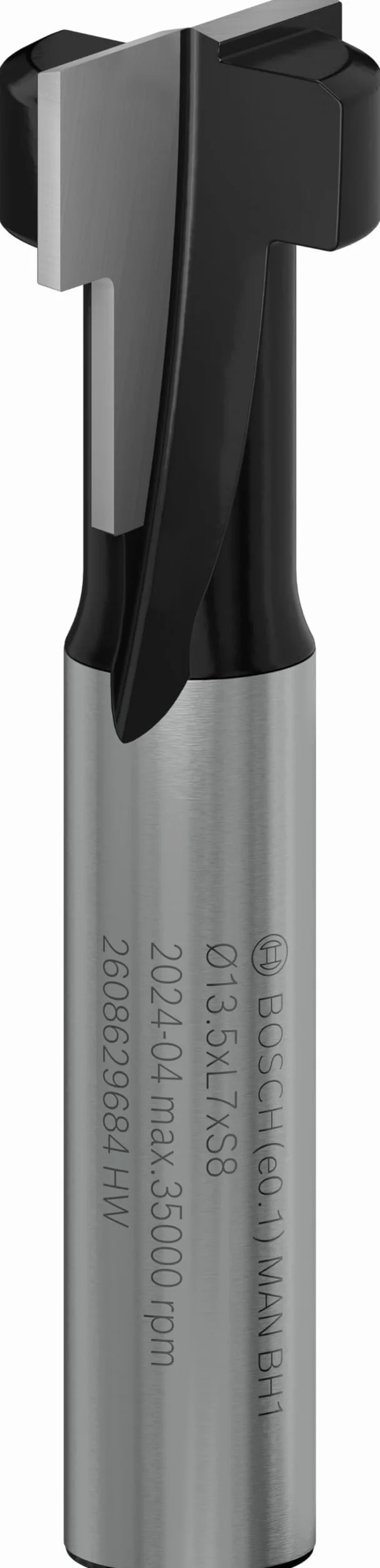 Bosch 1 x Pro Router Bit Keyhole (per legno tenero, legno duro, Ø 8,6 mm, accessorio professionale per router portatile, Trim Router)