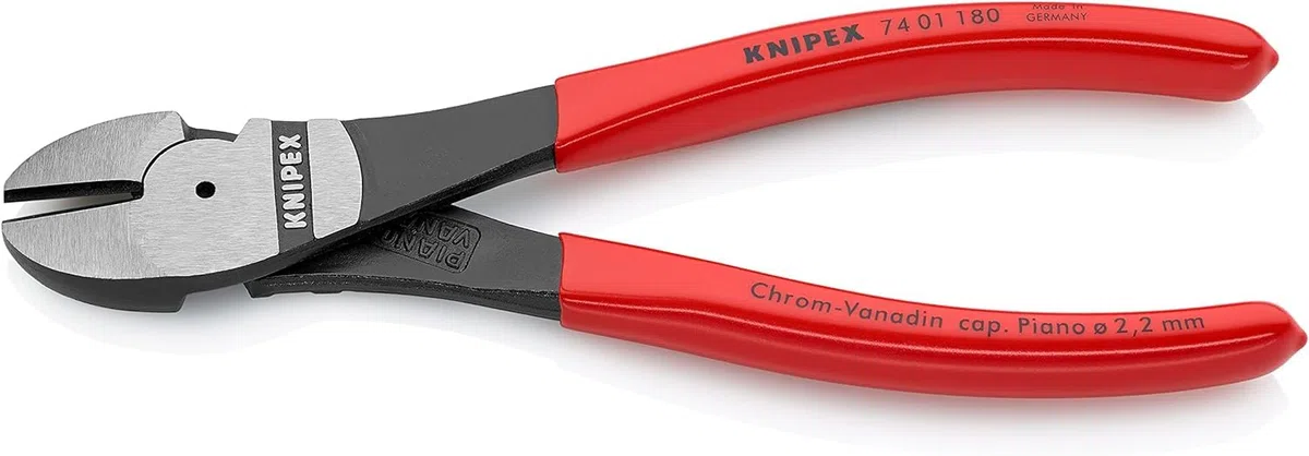 KNIPEX Tronchese laterale per meccanica tipo forte rivestiti in resina sintetica 180 mm, 74 01 180