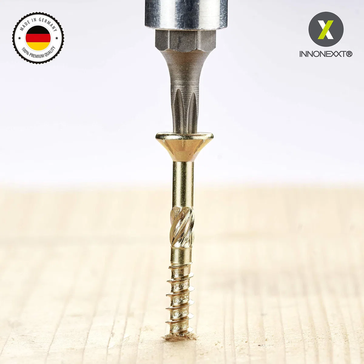 Viti Per Truciolato Di Alta Qualità, Con Nervature Di Fresatura, Punta Di Taglio, Per Terrazze, Viti Universali, Zincate Giallo, Fatto in Gemania, 500 Pezzi, Denti Interni - 3,5 X 40 Mm
