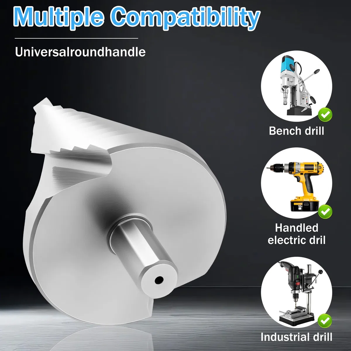 JIZZU Fresa Conica Ø 6-60mm, Acciaio Rapido (HSS), Punta a Gradini 60mm 12 Livelli, Rivestito in Titanio, Punta Conica Trapano, per Legno, Plastica, Lamiere Metalliche (3mm)