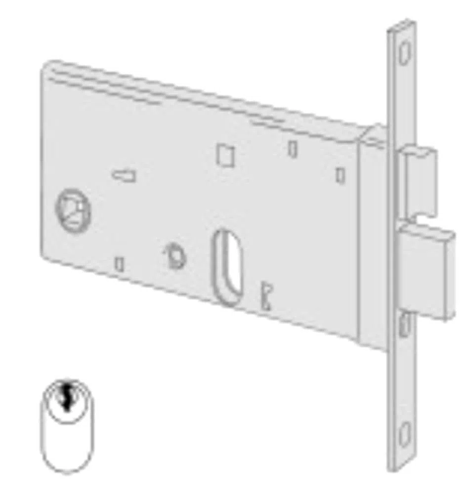 CISA 44460-90-0 SERRATURA INFILARE CILINDRO OVALEAL F16