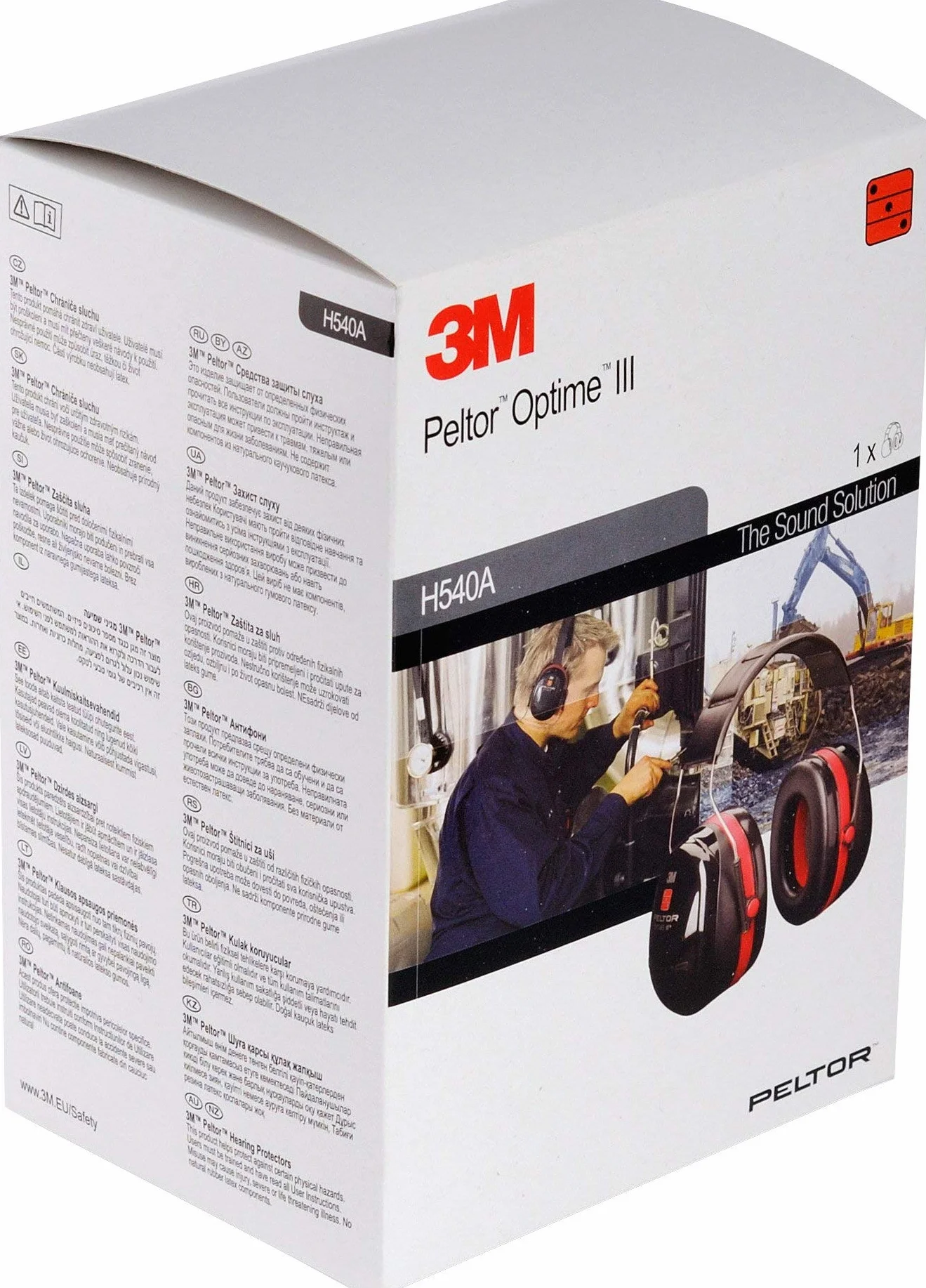 3M Peltor Optime III H540A-411-SV , cuffie anitrumore per lavoro, Protezioni acustiche, per l'industria, SNR = 35 dB, attenua il rumori forti, insonorizzanti