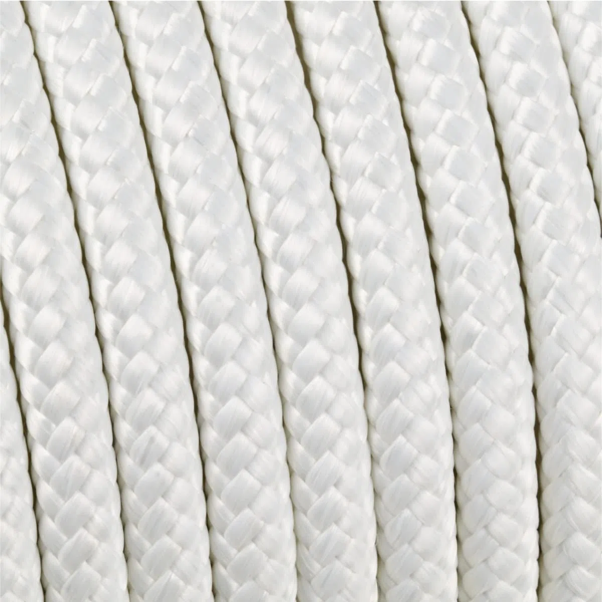 Corderie Italiane 006069355 Treccia ecopol bianca, 8 mm - 50 mt, corda multiuso, stabilizzata ai raggi U.V., resiste a intemperie, rottura 360 kg