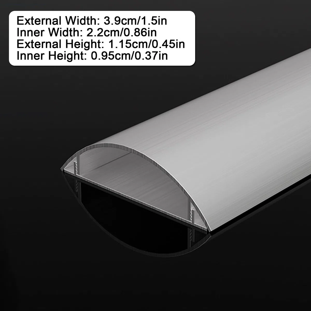 Canalina Passacavi Calpestabile, cavità per Cavi, Materiale in Lega di Alluminio, Varie Dimensioni e Modelli, capacità di Carico: 200 kg(100x3.9x1.15cm/39x1.5x0.45in)