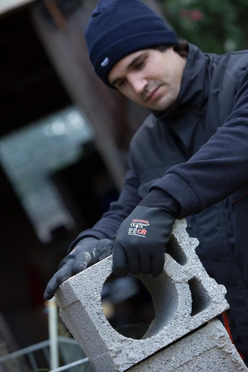 Guanti ROSTAING WINTERPRO - Paia di guanti da lavoro - Neri - Invernali - Ideali per lavorare in ambienti umidi e freddi - Impermeabili - Comfort - Resistenza al freddo