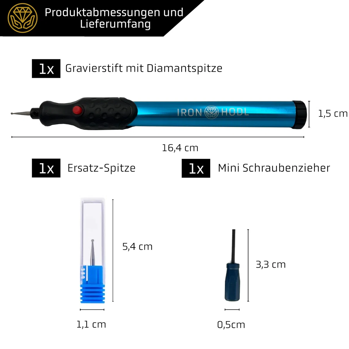 Penna per incidere con punta diamantata per incisione in metallo, ceramica, vetro, 2 batterie AAA, penna per incidere elettrica per gioielli fai da te e dispositivo di incisione (blu)