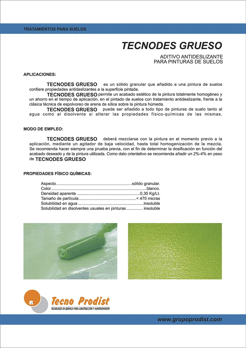 TECNODES FINO di Tecno Prodist - (1 kg) Additivo antisdrucciolo in polvere – vernice antiscivolo per rivestimenti di pavimenti – Pittura per pavimenti con granulometria da 0,1 a 0,3 mm
