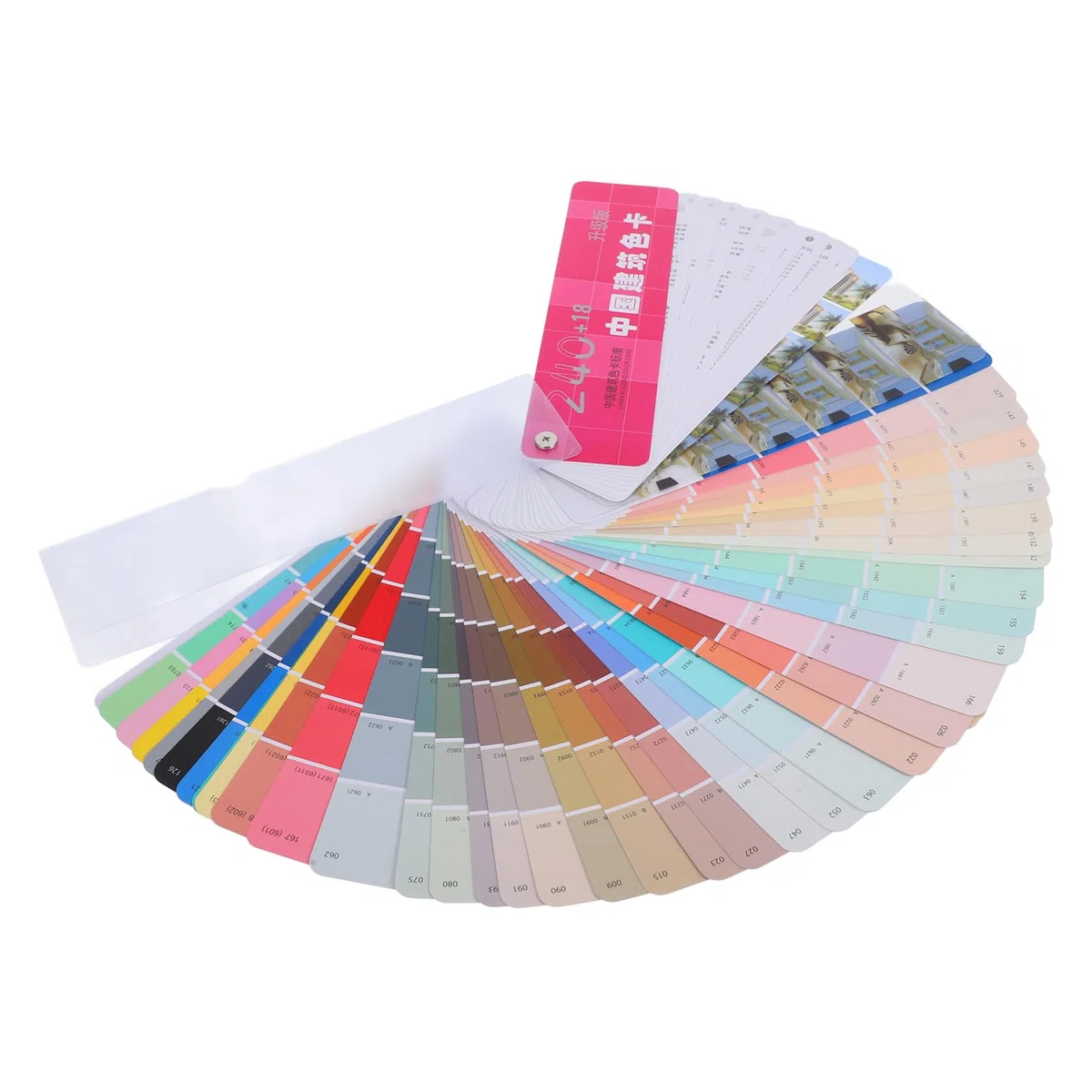 SHINEOFI Set di 1 Cartella Colori Vernice 258 Tonalità per Uso Edilizio, Carta e Plastico, Portatile, per Pareti Interne ed Esterne e Pavimenti, Progetto di Pittura