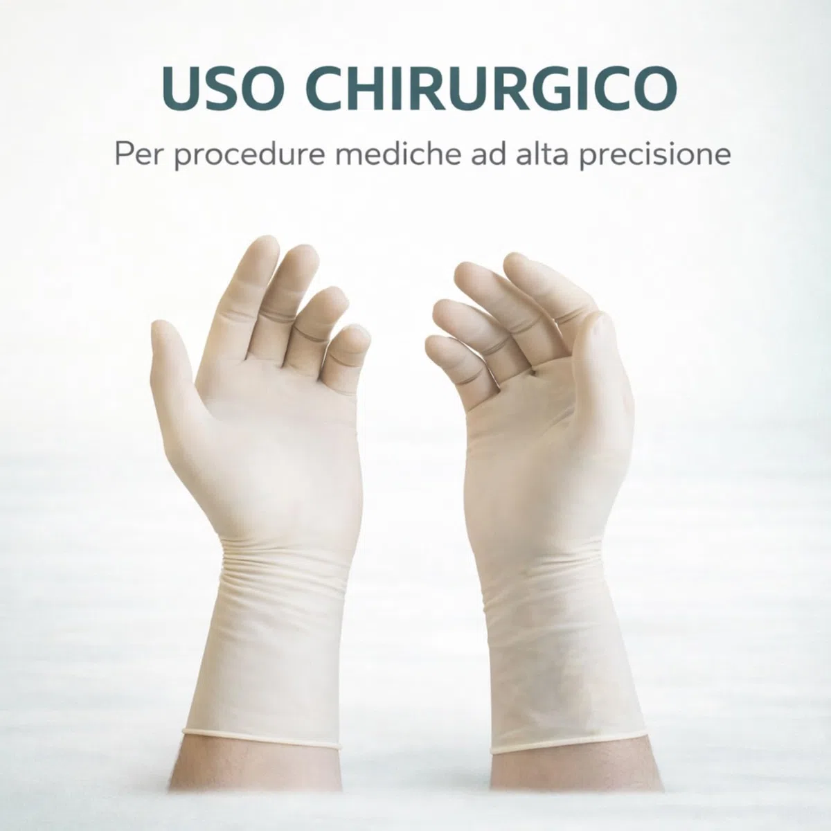 Guanti Sterili Chirurgici, con Polvere e Senza Polvere, Confezionati al paio singolarmente (50 paia, Senza polvere, 7,5) TG-583994805