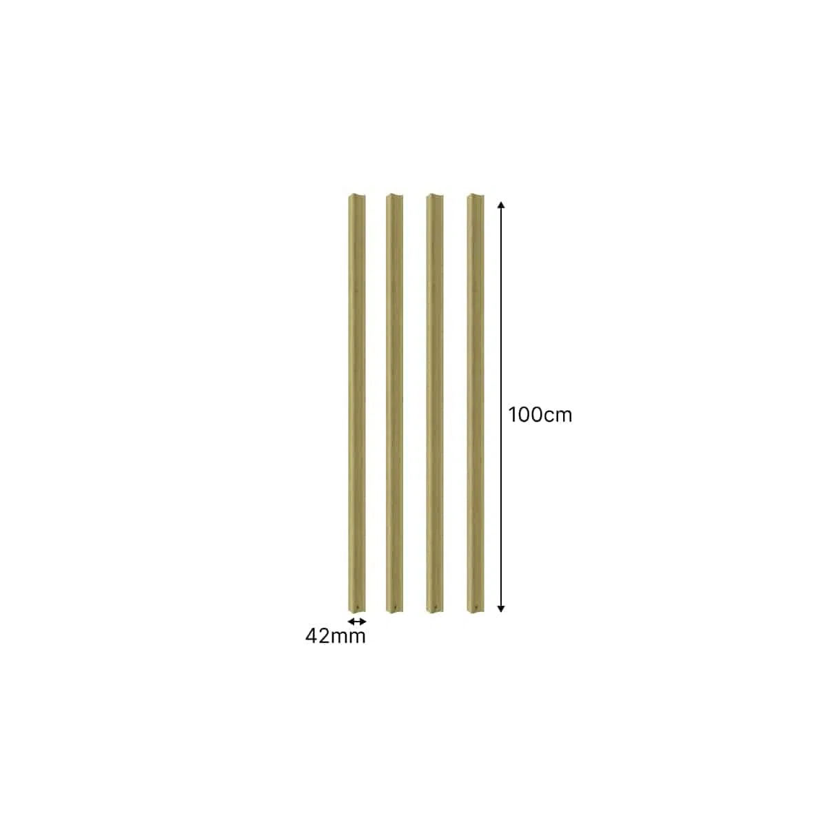 NORDLINGER PRO Set di 4 modanature dritte, 100 cm, 100% FSC